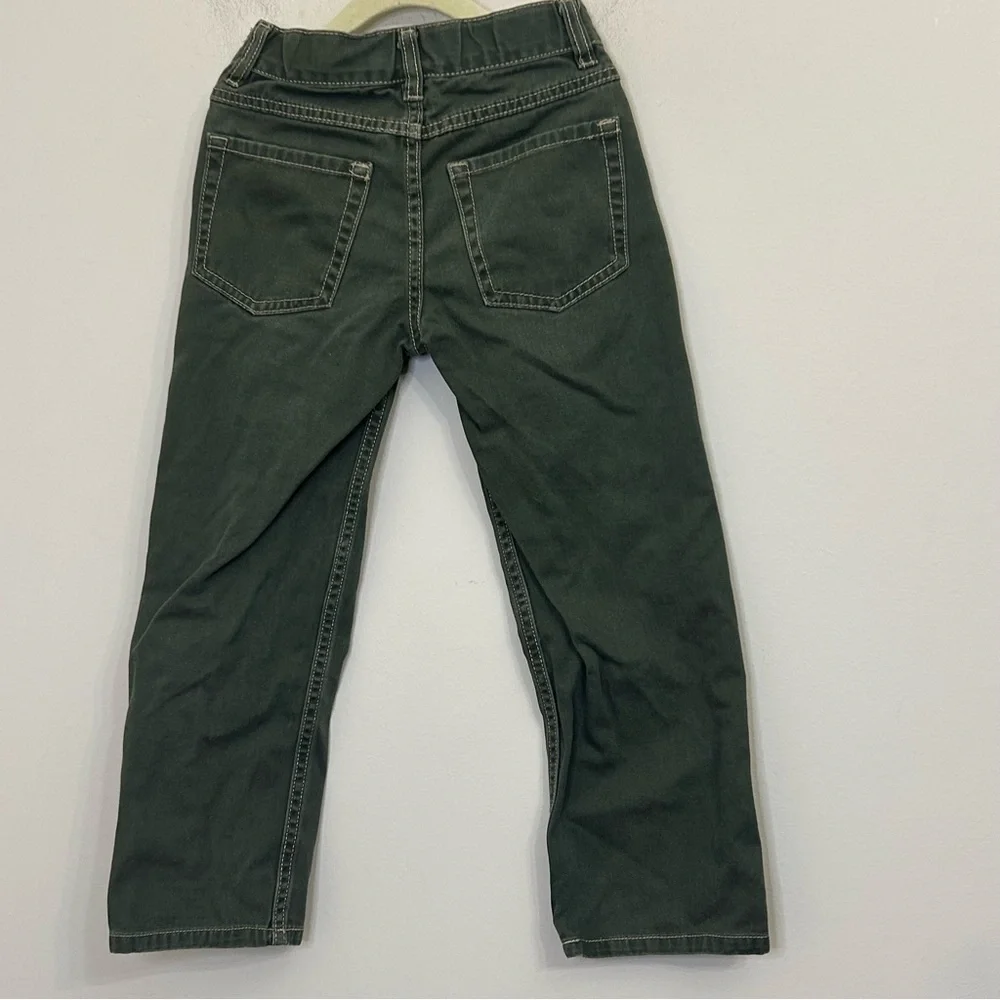 502. Gymboree kids boys Dark Green Denim Jeans size 6 adjustable waist